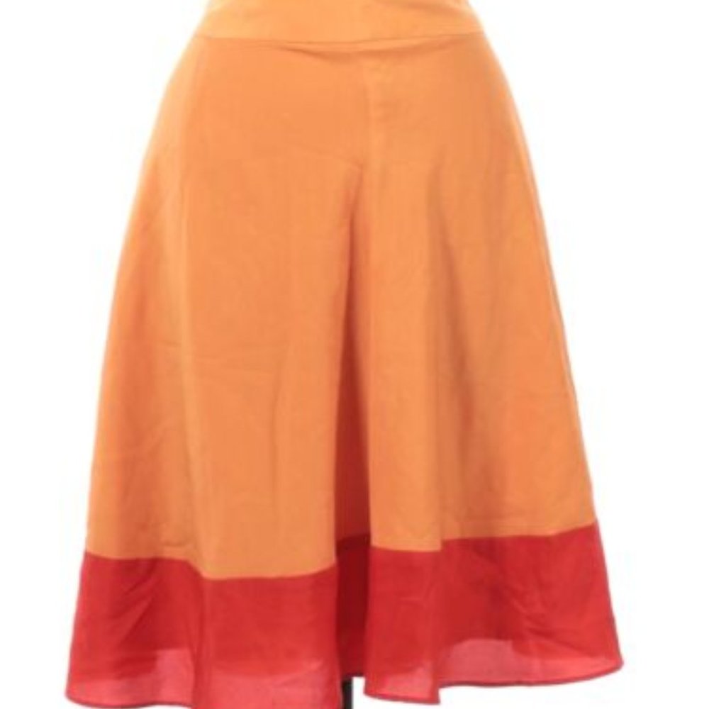 NWT Orange red midi skirt